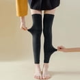 thumbnail image 4 of VONCOS Womens Cotton Over The Knee Socks, Charcoal Gray Thigh High Leg Warmers Ribbed Slouchy, One Size Breathable Knit Socks, 4 of 5