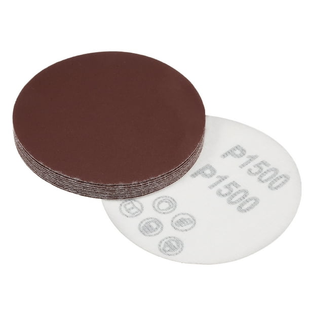 4-Inch Sanding Disc 1500 Grits Aluminum Oxide Flocking Back Sandpapers for Sanders 10 Pcs