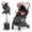 Pink, variant on ELLEGNT Baby Stroller, Lightweight Portable Kids Stroller with One-Hand Fold, Adjustable Backrest, Extendable Canopy, Footmuff, Storage Basket and Cup Holder for Newborns and Toddlers in Pink