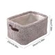 thumbnail image 3 of Contenedor de tela de felpa con asas | Organizador plegable de 33 x 23 x 18 cm para juguetes, ropa y artículos de bebé | Gris o blanco para dormitorio, armario y guardería, 3 of 6
