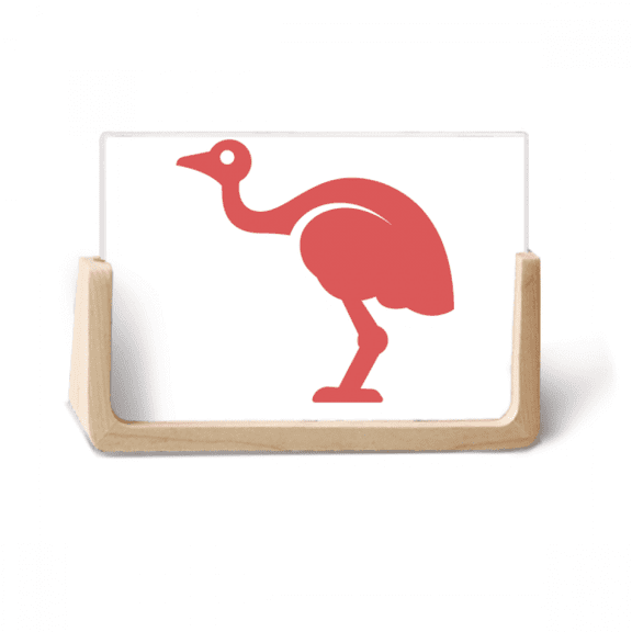 Australia Ostrich Retro Style Red Illustration Photo Wooden Photo Frame Tabletop Display