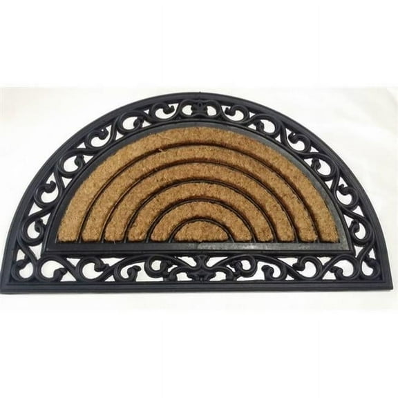 H & R Rubber Grill Border Coir Mat