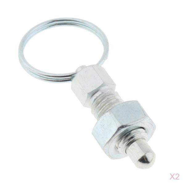 M6 Index Plunger with Ring Pull Spring Loaded Retractable Locking Pin 2Pcs 