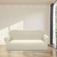 thumbnail image 2 of Jacquard Stretch Sofa Slipcover Non Slip Couch Cover Sofa Size Ivory, 2 of 4