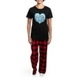 thumbnail image 4 of CafePress - Sea Otters Holding Hands Women's Dark Pajamas - Women's Short Sleeve Print T-Shirt and Pants Dark Cotton Pajama Set, 4 of 7