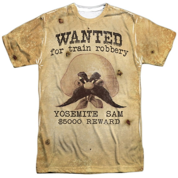 Looney Tunes Wanted Mens Sublimation Polyester Shirt