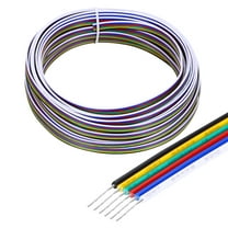 Uxcell 24 Gauge 6 Conductor Electrical Wire 39FT Flexible Stranded Hook-up Wire