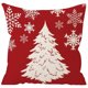 thumbnail image 5 of Fundas de lino con estampado navideño, fundas de almohada decorativas, 45x45cm, 4 Uds., 5 of 9