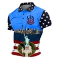 thumbnail image 3 of Men's 250th Anniversary USA Shirt - America 250 Flag Print Shirt USA 250th Anniversary Polo Shirts for Men, 3 of 3