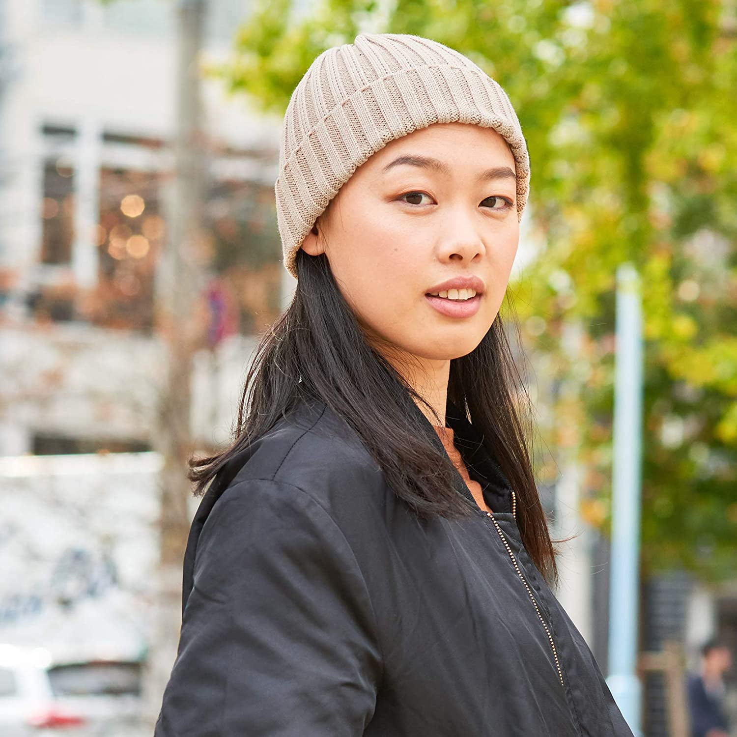 Cotton Womens Knit Beanie Cap Classic 