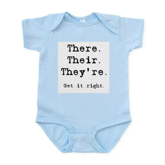 CafePress - There Their They're Infant Bodysuit - Baby Light Bodysuit, Size Newborn - 24 Months