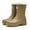 Brown, variant on Womens Rain Boots Rainy Season Tube Mouth Solid Color Rain Shoes Thick Rainproof Non Slip Women Rubber Boots Brown 36