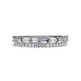 thumbnail image 2 of AFFY Double Row Half Eternity Wedding Band Rings for Women, Baguette and Round Cut Lab Created Moissanite Ring in 14K White Gold Plated 925 Sterling Silver Size-6.5, 2 of 6
