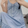 thumbnail image 5 of Women's Summer Girl's Thin Mid-length Home Clothes Pajamas With Chest Pad, 5 of 5