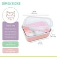 thumbnail image 4 of Melii Glass Bento Box with Silicone Sleeve - 740ml - pink - 1 unit, 4 of 6