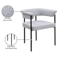 thumbnail image 2 of Meridian Furniture Malin Grey Boucle Fabric Dining Chair (Set of 2), 2 of 8