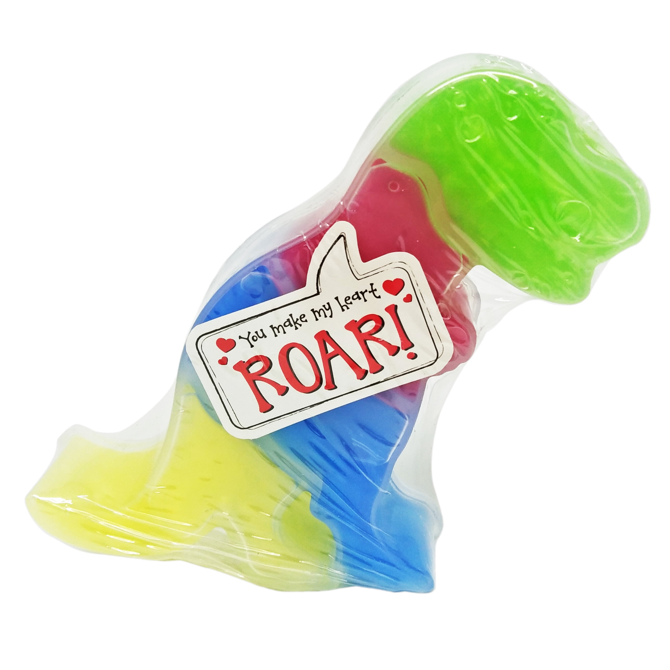 WAY TO CELEBRATE! Valentine's Day Colored Slime Toy in Dinosaur Shape Container