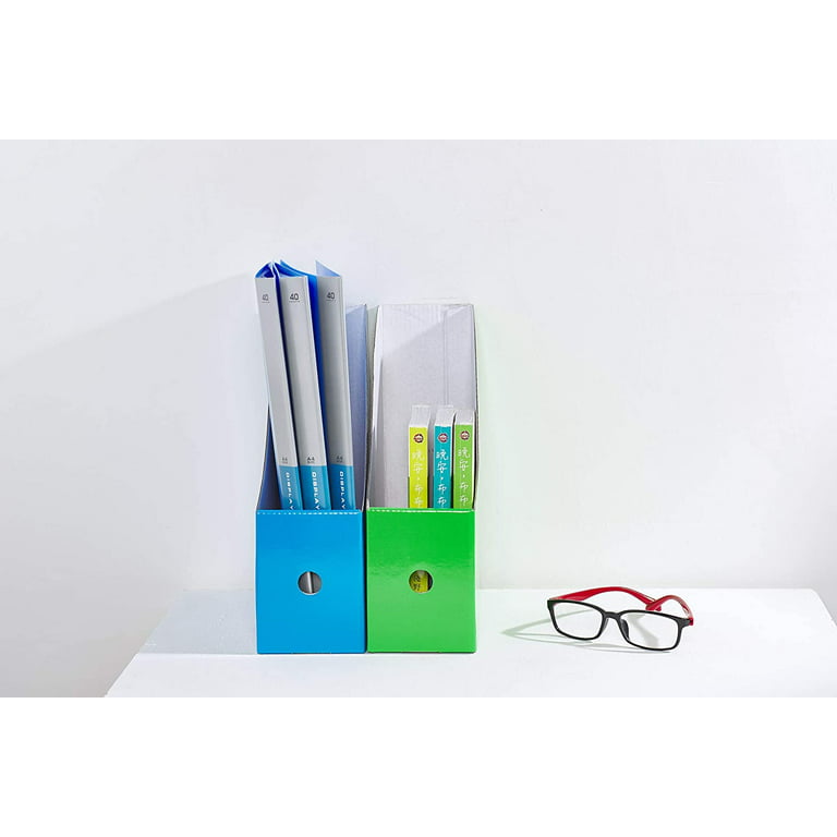 Magazine File Holder, Folder Holder, Magazine Organizer, Book Bins, Set of 12, Multi-Color, Other