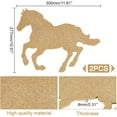 thumbnail image 2 of 2Pcs Pin Board Cork Board 10.9x11.8 Horse Shape Bulletin Board Pin Board Decorative Cork Board 0.3" Thick Corkboards for Wall Office Home School Decor Brooch Pin Storage Jewelry Display for DIY Sun, 2 of 6