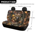 thumbnail image 4 of FUIALDOLG Autumn Rear Bench Seat Covers with Deer Forest Print, 2 Piece Washable Car Rear Seat Covers Easy to Install for Cars Vans and Auto Use, 4 of 7