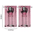 thumbnail image 4 of 2 Piece Set Halloween Ghostface Kitchen Curtains Small Short Cafe Window Curtains Horror Spooky Rod Pocket Bathroom Tier Window Treatment Drapes 27.5x39inch, 4 of 4
