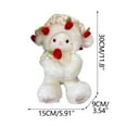 thumbnail image 3 of karymi Lamb Doll Pillow with Rose Bouquet Hat Soft Stuffed Animal Toy Decorative Cushion Gift for Kids Bedroom Decor Home Decor Extra Savings Extra Savings Weekly Deal, 3 of 7