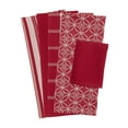 thumbnail image 5 of Contemporary Home Living Flower of Life Kitchen Dish Towels and Dish Cloth - 28" - Red and White -, 5 of 7