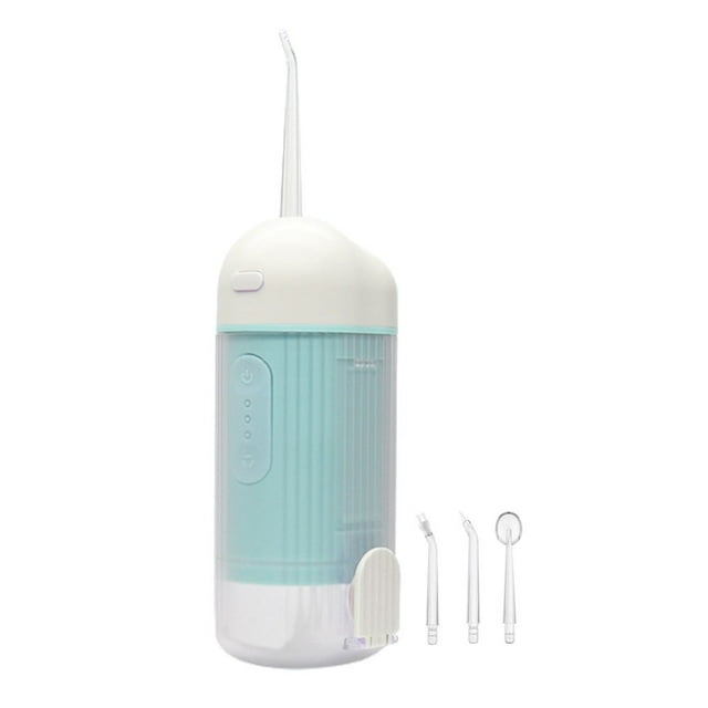AMERTEER 1 Set 300mL Water Flosser Waterproof Remove Stone Tooth Stain Removal Stretchable Long Endurance Intelligent Water Oral Irrigator Flosser Bathroom Supply