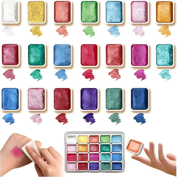 CCOCC 60 Colors Shifting Watercolor Painting Set,Glitter Watercolor Paint High Transparency Easy to Blend For Adults Beginners
