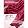 thumbnail image 6 of DAKIMOE Womens Silk Satin Pajama Set Short Sleeve Shirt with Long Pajamas Pant Set Two-piece Pj Sets Soft Sleepwear Loungewear Nightwear Pjs S-XXL, Wine Red, XXL, 6 of 8