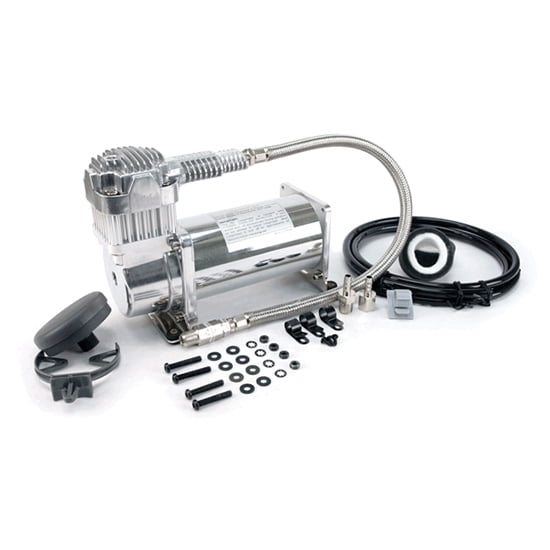 Viair 38033 Single Air Suspension Compressor Kit, 380C, Chrome