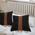 thumbnail image 6 of Throw Pillow Covers 20x20 Inch Set of 2, Black Brown Waterproof Outdoor Pillow Covers, Contemporary Boho Modern Art Decorative Cushion Pillowcases for Couch, Sofa, Bed, Garden, Patio, 6 of 9