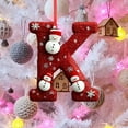 thumbnail image 5 of Decorative Letter Christmas Tree Pendant Ornaments, A-Z Alphabet Personalized Hanging Letters, Holiday Diy Craft Ornaments for Christmas Tree, 5 of 7