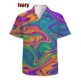 thumbnail image 2 of Camisa con estampado de pigmento en 3D para hombre, camisa informal de moda de manga corta con botones, camisas y blusas de talla grande para hombre, 2 of 5