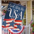 thumbnail image 4 of God Bless the USA Memorial Day Garden Flag Double Sided, American July 4th Red Blue White Star Stripe Decorative House Yard Outdoor Large Decor, Summer Patriotic Home Outside 28 x 40, 4 of 6