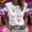 White, variant on MAIHAN Womens T Shirts Loose Fit Casual Summer Funny Printed Graphic Shirts Summer T Shirt Funny Tshirts Shirts for Women