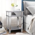 thumbnail image 4 of Wisfor 2 Tier Luxury Silver Mirrored Side Table Nightstand with Drawer Sofa Side Bedside, 4 of 8