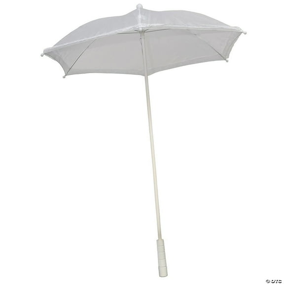 Morris Costumes Halloween Occasion Parasol Nylon Ruffle - White