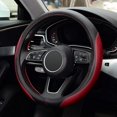 thumbnail image 2 of LABBYWAY Microfiber Leather Car Steering Wheel Cover, Universal 15 Inch Anti-Slip Wheel Protector (Claret), 2 of 7