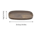 thumbnail image 3 of Oval Wooden Serving Tray Decorative Wooden Platter Recessed Catchall Storage Tray For Coffee Table Snacks Fruit Tea Room, 3 of 7