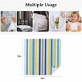 thumbnail image 6 of Cloth Napkins Set of 6 - 20x20 Inches, Blue Yellow Striped Washable Reusable Table Napkins, Colorful Ombre Abstract Stripes Soft & Absortbent Dining Napkin for Party Wedding Hotel Restaurant, 6 of 9