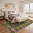 thumbnail image 2 of GENIMO 5'x7' Wildlife Inspired Animal Print Area Rug for Living Room, Machine Washable Non Slip Low Pile Rug for Bedroom Dining Room, Moss Green, 2 of 5