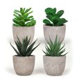 thumbnail image 2 of Cateissary 4 piezas para el hogar con decoración plantas suculentas artificiales-belleza botánica dentro de plantas falsas para aliviar el Decoración, 2 of 6