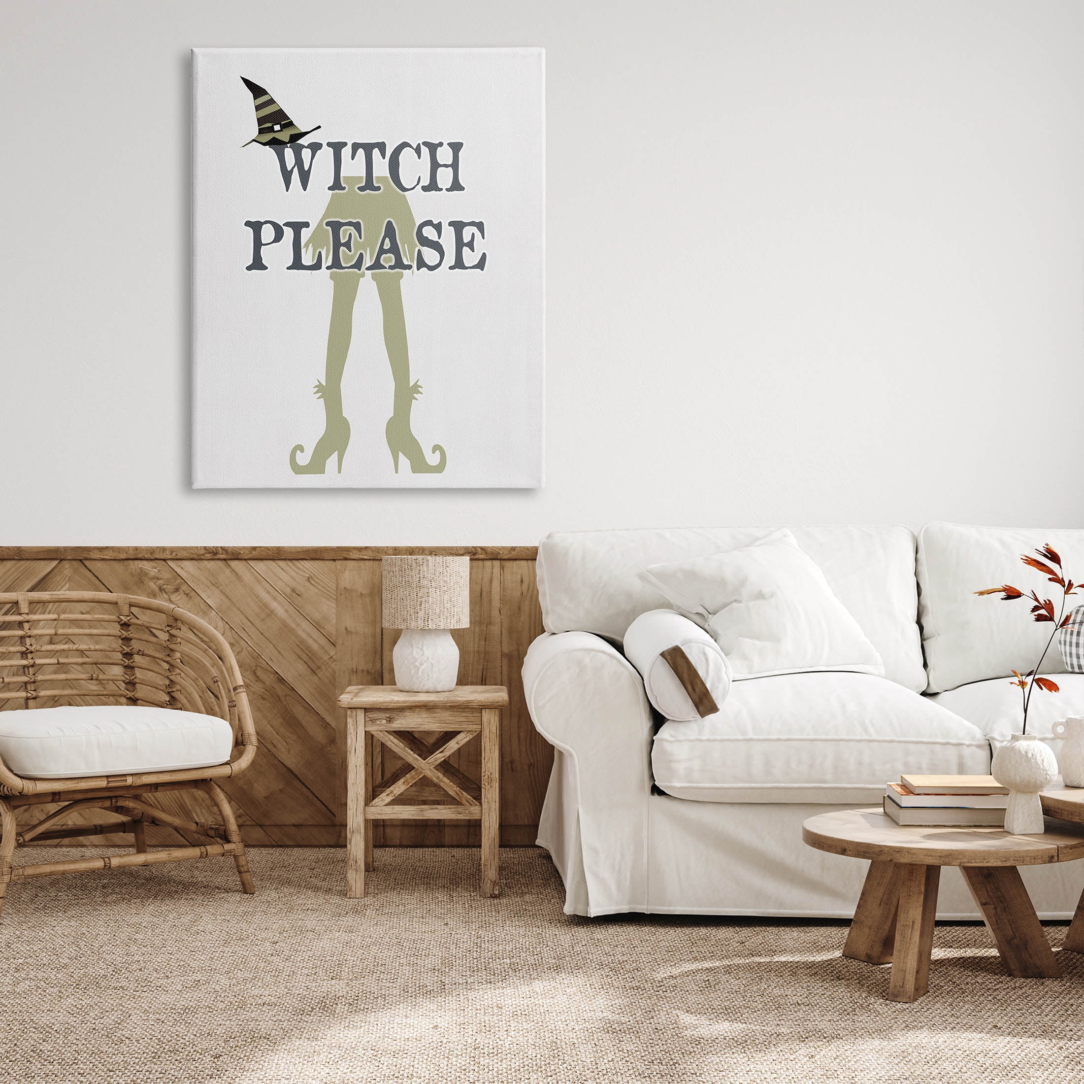 Stupell Industries Witch Please Funny Phrase Graphic Art Gallery Wrapped Canvas Print Wall Art, Design by Lauren Rader
