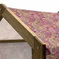thumbnail image 5 of Hippie Pet House, Bohemian Middle Eastern Flourish Violet Blossom Lotus Persian Folk, Outdoor & Indoor Portable Dog Kennel with Pillow and Cover, 5 Sizes, Pink Orange and Apple Green, by Ambesonne, 5 of 5