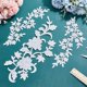 thumbnail image 4 of 4 parches termoadhesivos de flores, 2 estilos, apliques bordados blancos, parches decorativos, parche bordado, 4 of 6