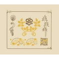 thumbnail image 2 of Maurice Pillard Verneuil 23x20 Gold Ornate Framed and Double Matted Museum Art Print Titled - Abstract Design Based on Flowers and Thorns. (1900), 2 of 4