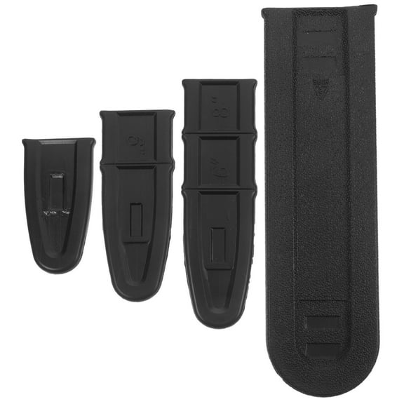 LABSERRON 4Pcs Black Plastic Chainsaw Bar Cover for Blade and Chain Safety in Maintenance