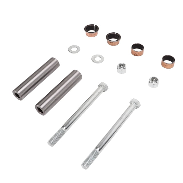 Cart King Pin Repair Kit, Metal Alloy Spindle Assembly Repair Kit Spindle Bushing with Flange 12 PCS Spindle King Pin Tubes for Cart