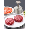 thumbnail image 5 of Prensa de hamburguesas de acero inoxidable, plancha plana para hacer hamburguesas y hamburguesas, 5 of 5